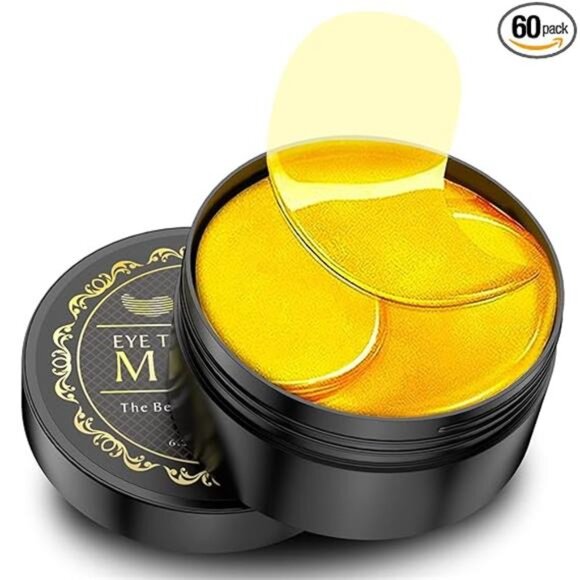 24K Gold Under Eye Patches 60 Pack for Puffy Eyes, Dark Circles, Bags & Wrinkles - Picture 10 of 10